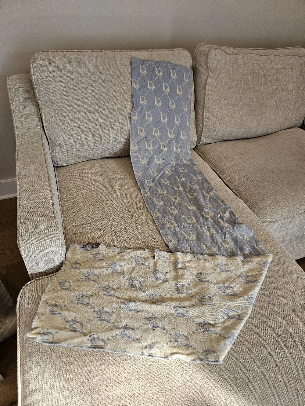 Christian Dior Wool Scarf FLAWED